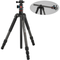 Oben Skysill CFT-6194L 4-Section Carbon Fiber Tripod with 90° Lateral Center Column and BE-117 Dual-Action Ball Head